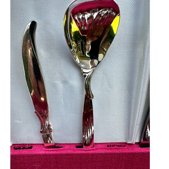 1847 MCM Rogers Bros 'Flair' 67-PC Silverplate 7-PC Place Setting Service for 8 - Picture 13 of 16